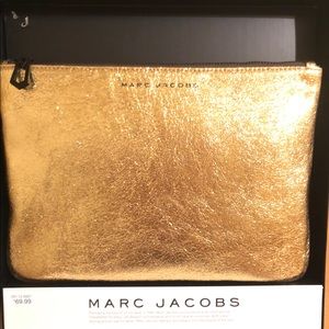 Marc Jacobs Zippered Clutch Gold